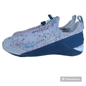 Nike React Metcon Platinum Blue Aqua Lifting Shoes Sneeker BQ6044-040 Men Sz 7.5